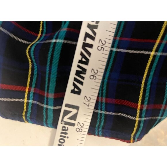 Plaid Long Sleeve Button-Up Womens Shirt Large rayon Soft Roll up sleeve - Picture 8 of 8